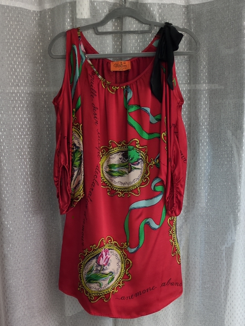 Voom By Joy Han Red Silk Dress